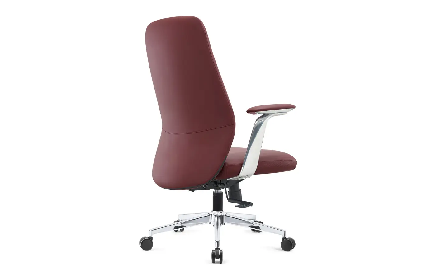 A209 burgundy executive leather office chair, rear view
