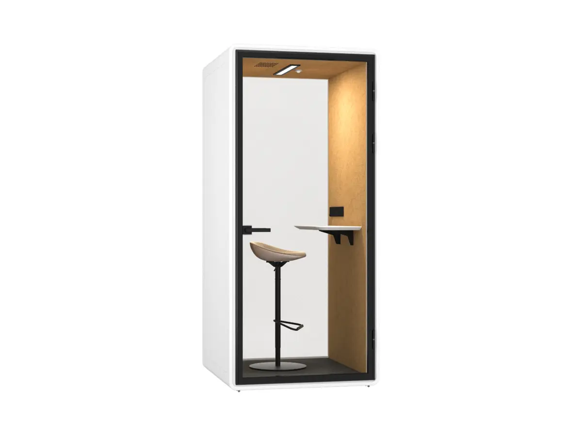 SL-S acoustic pod with straight work surface
