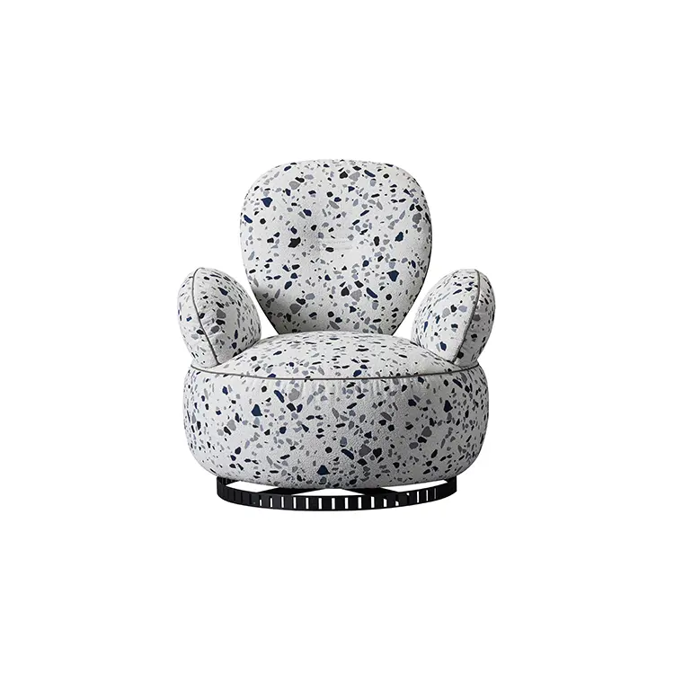 BZ-1873 terrazzo-pattern swivel lounge chair, product view 2