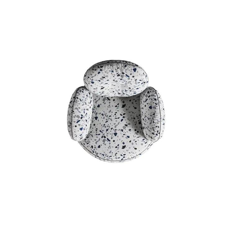 BZ-1873 terrazzo-pattern swivel lounge chair, product view 3