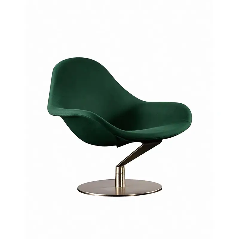 CM-SF2625 burgundy pedestal swivel lounge chair, product view 2