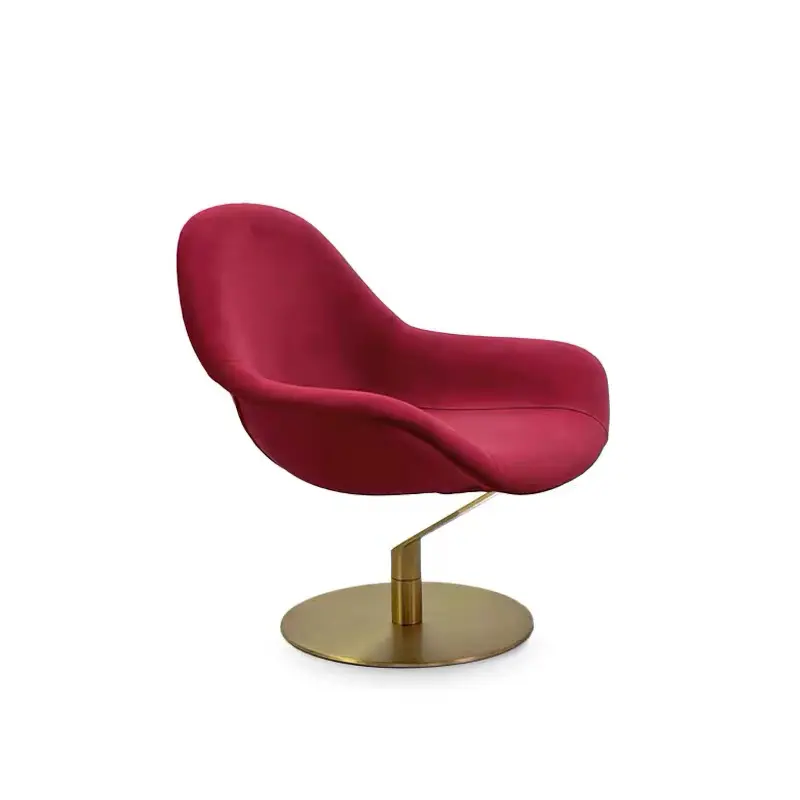 CM-SF2625 burgundy pedestal swivel lounge chair, product view 5