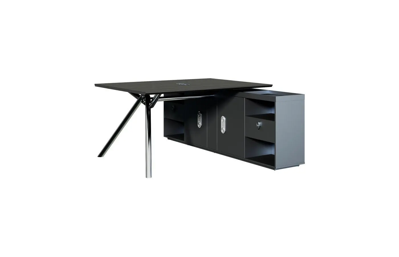 DXC-04D14 integrated staff workstation, single-desk view