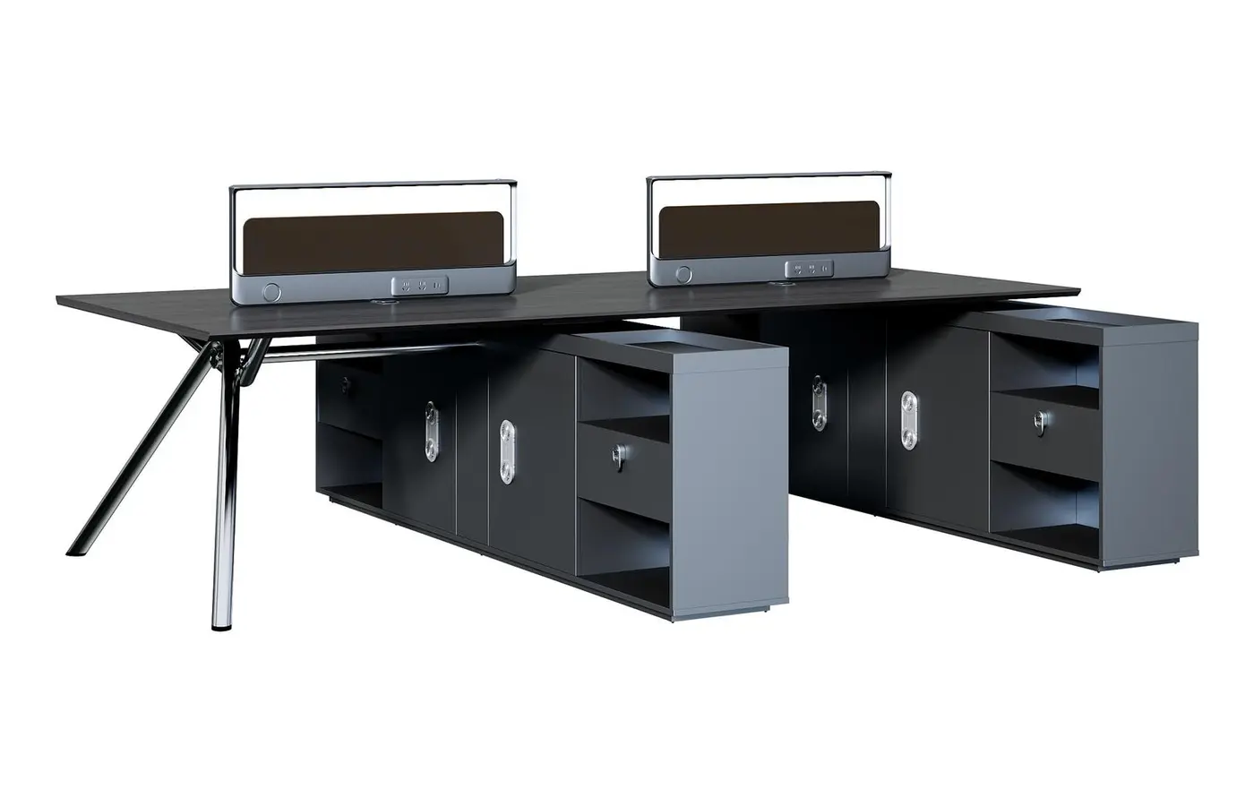 DXC-04D14 integrated staff workstation, two-person configuration