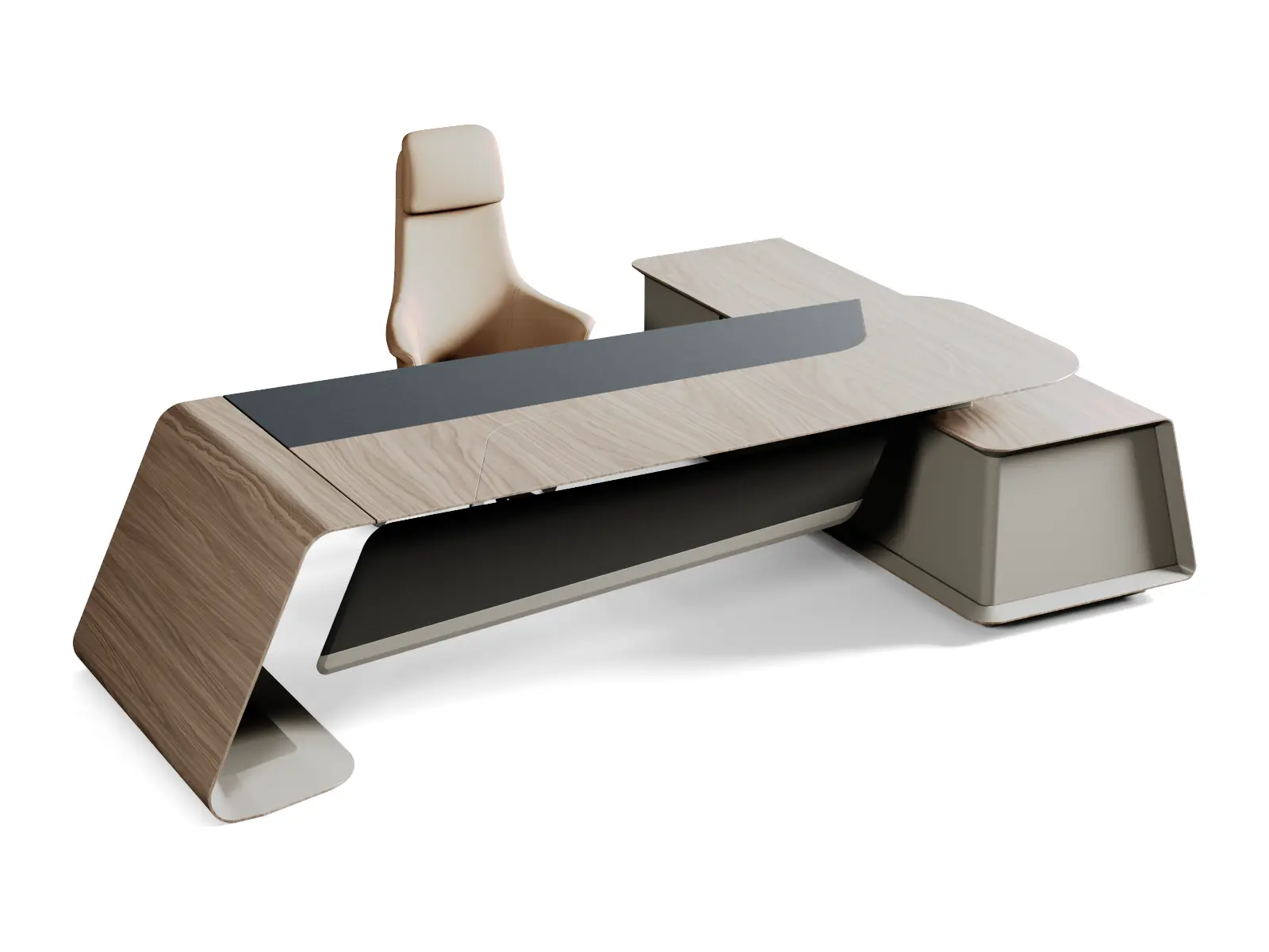 DO-EMUC-02D32-1 executive office desk, product view 2