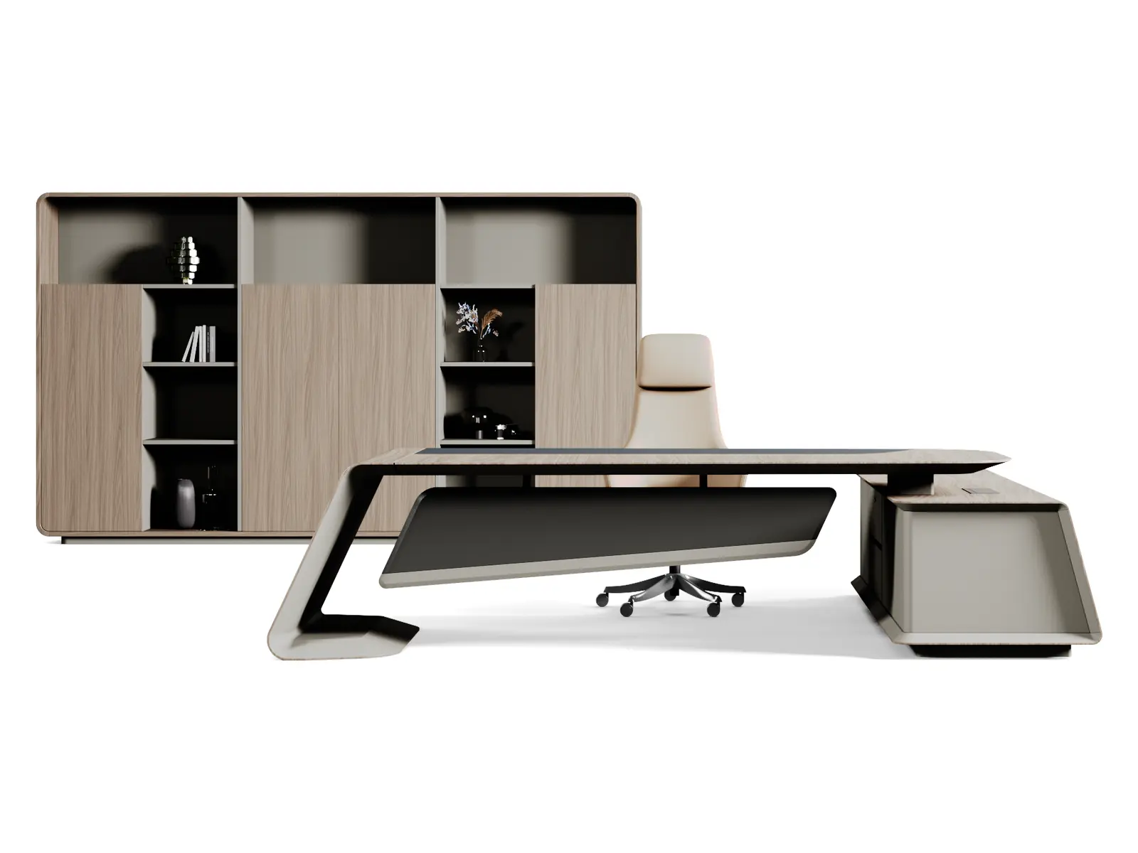 DO-EMUC-02D32-1 executive office desk, product view 3