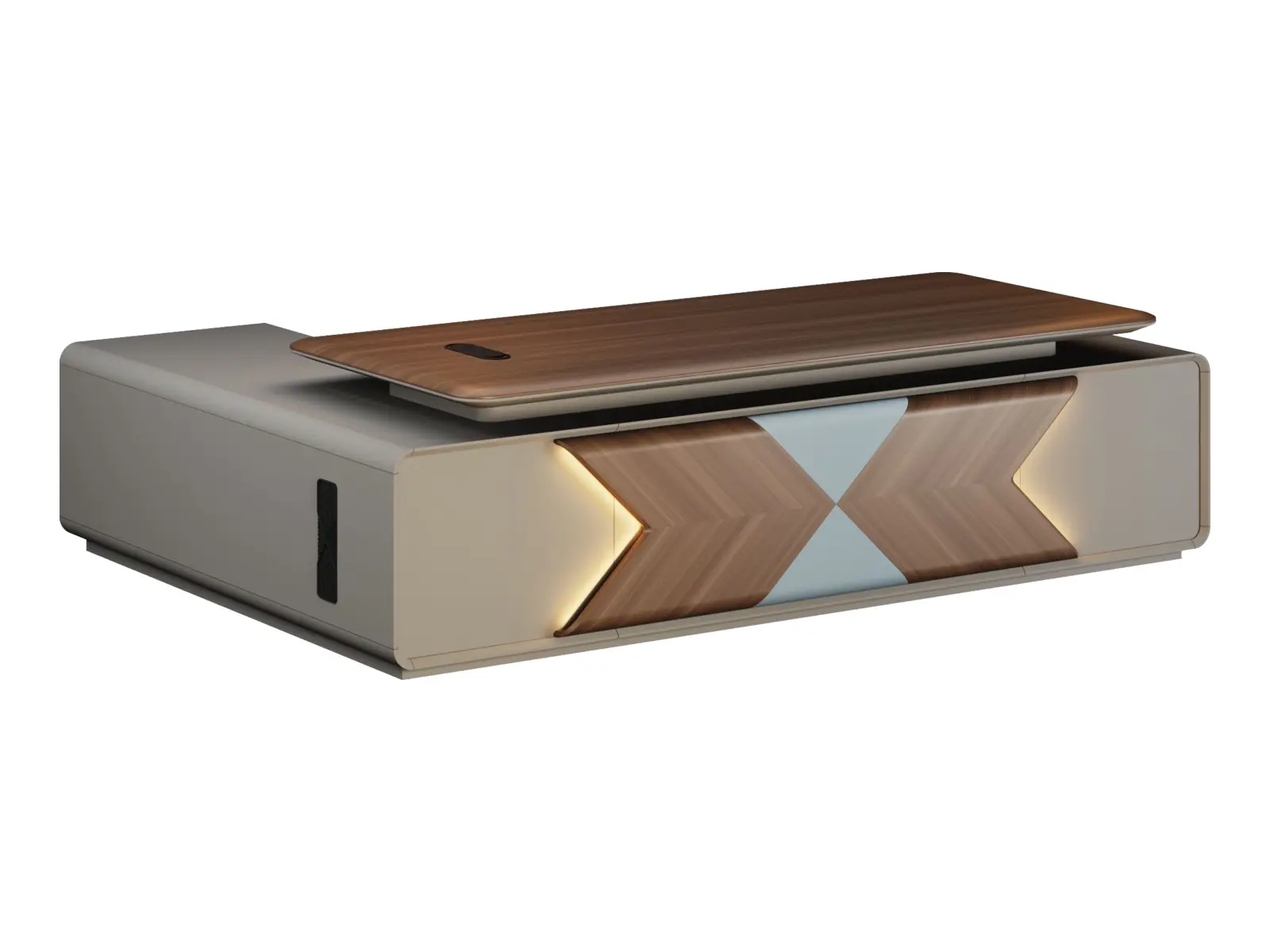 DO-UYS-01D32 executive office desk, product view 2