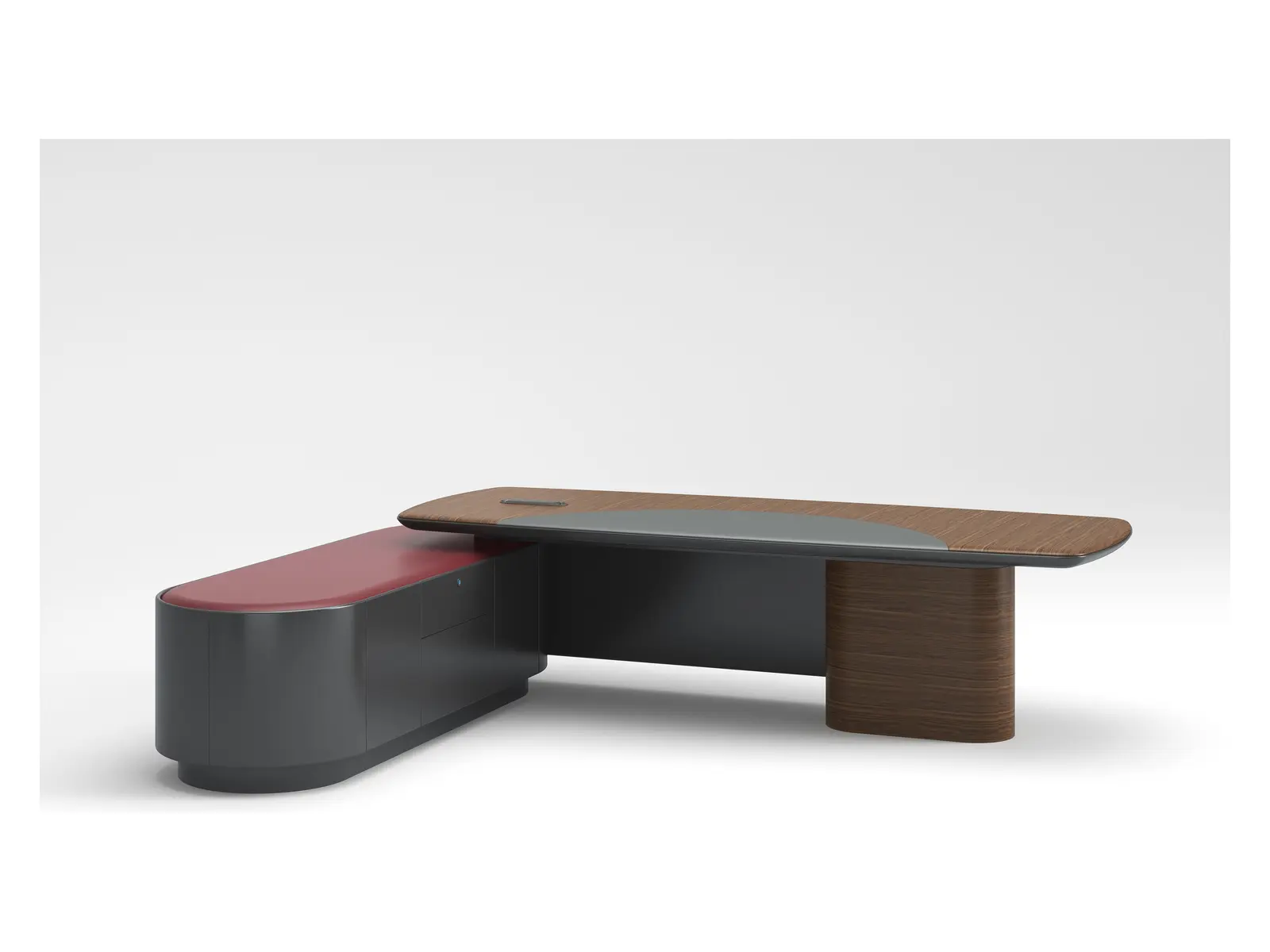 DSLM-01D30 executive office desk, product view 2
