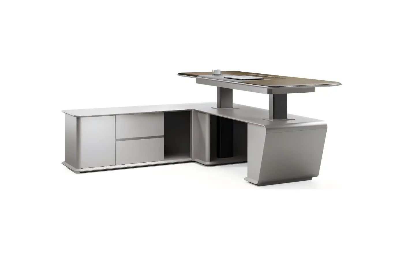 DY-AG-D24B executive office desk, product view 2