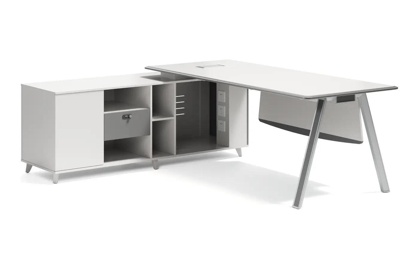 DY-D0122 executive office desk, product view 2