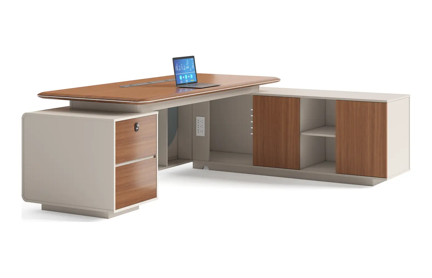 DY-D0132 executive office desk, product view 4