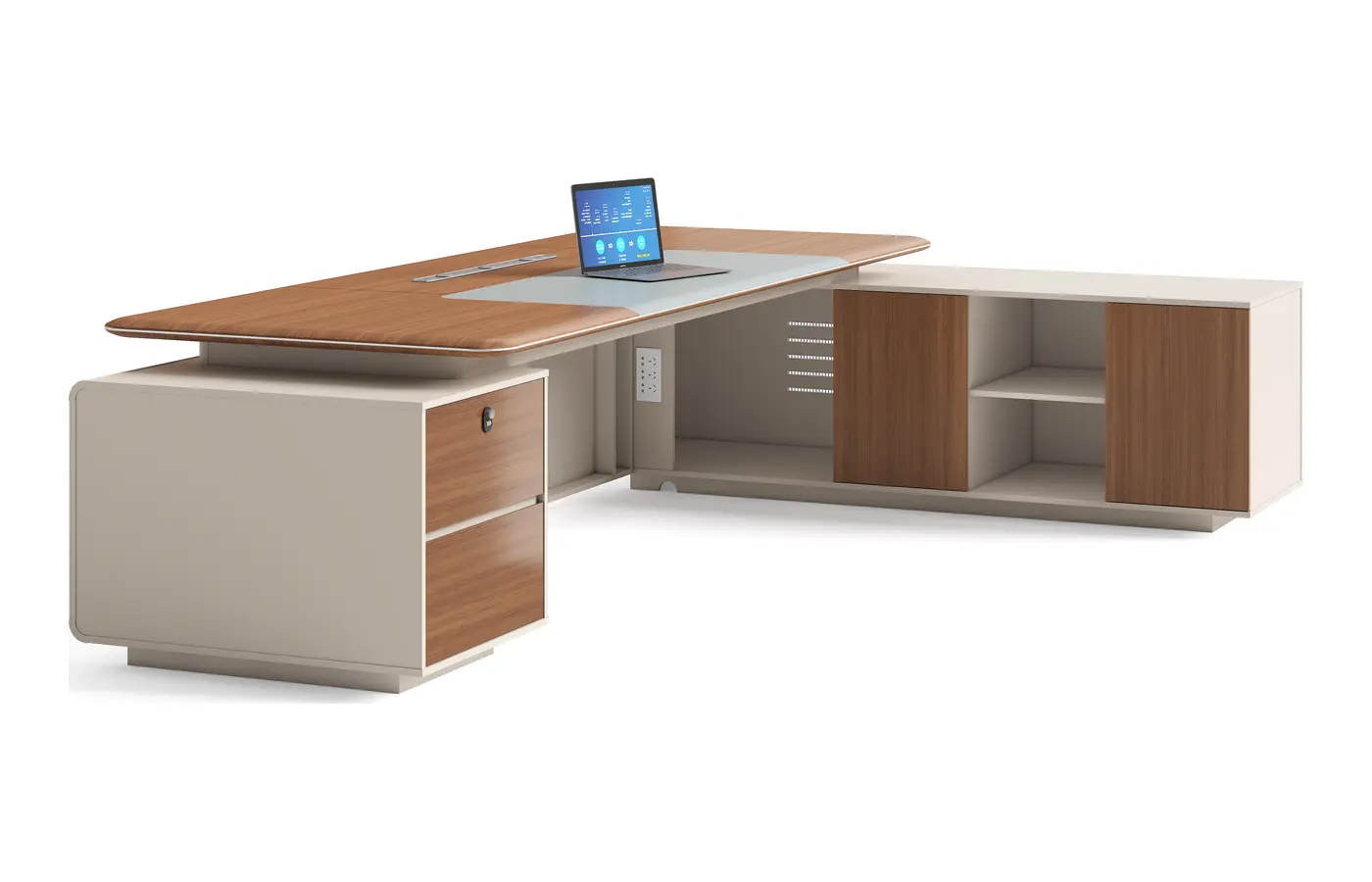 DY-D0224 executive office desk, product view 2