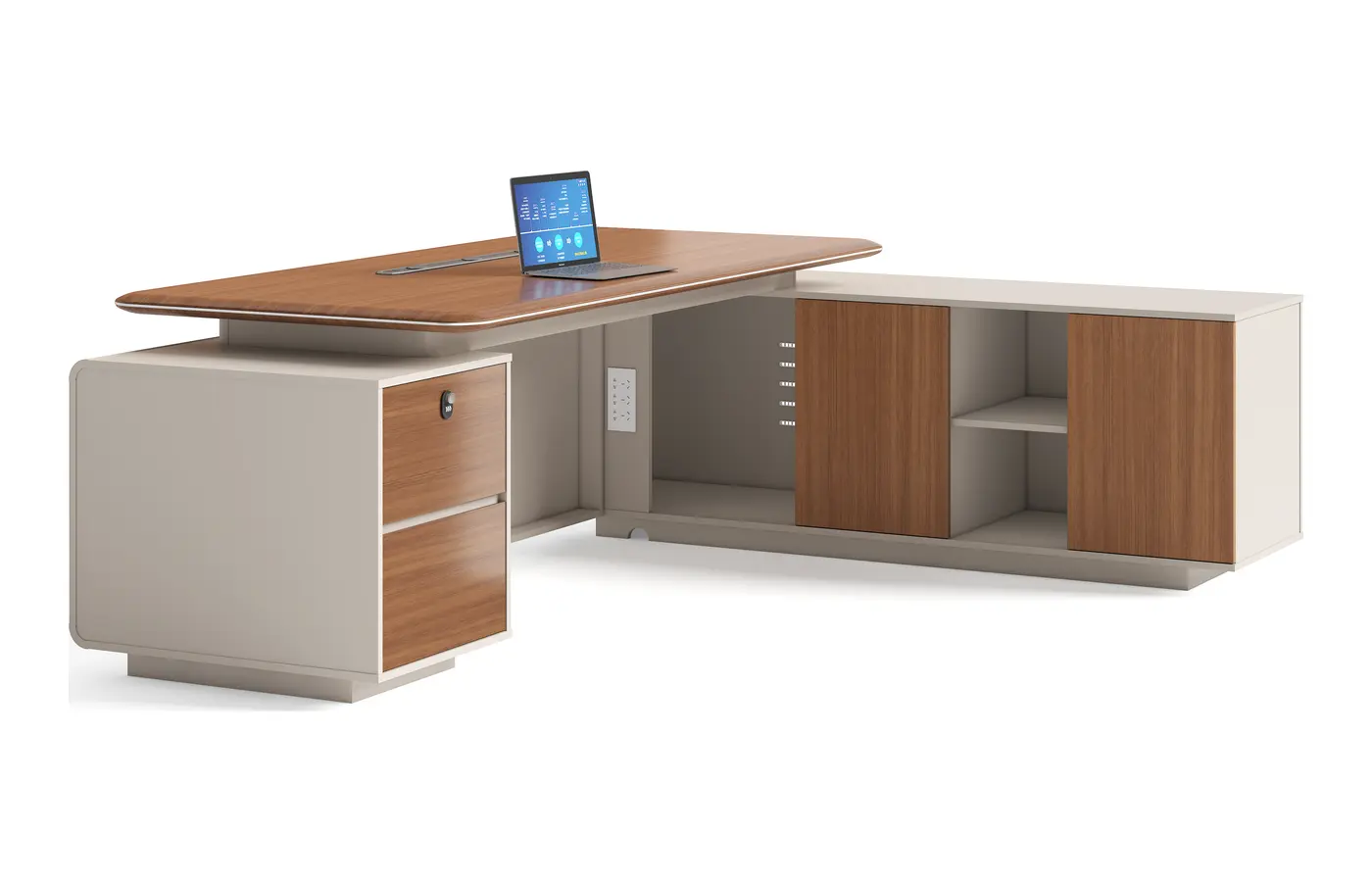DY-D0224 executive office desk, product view 4