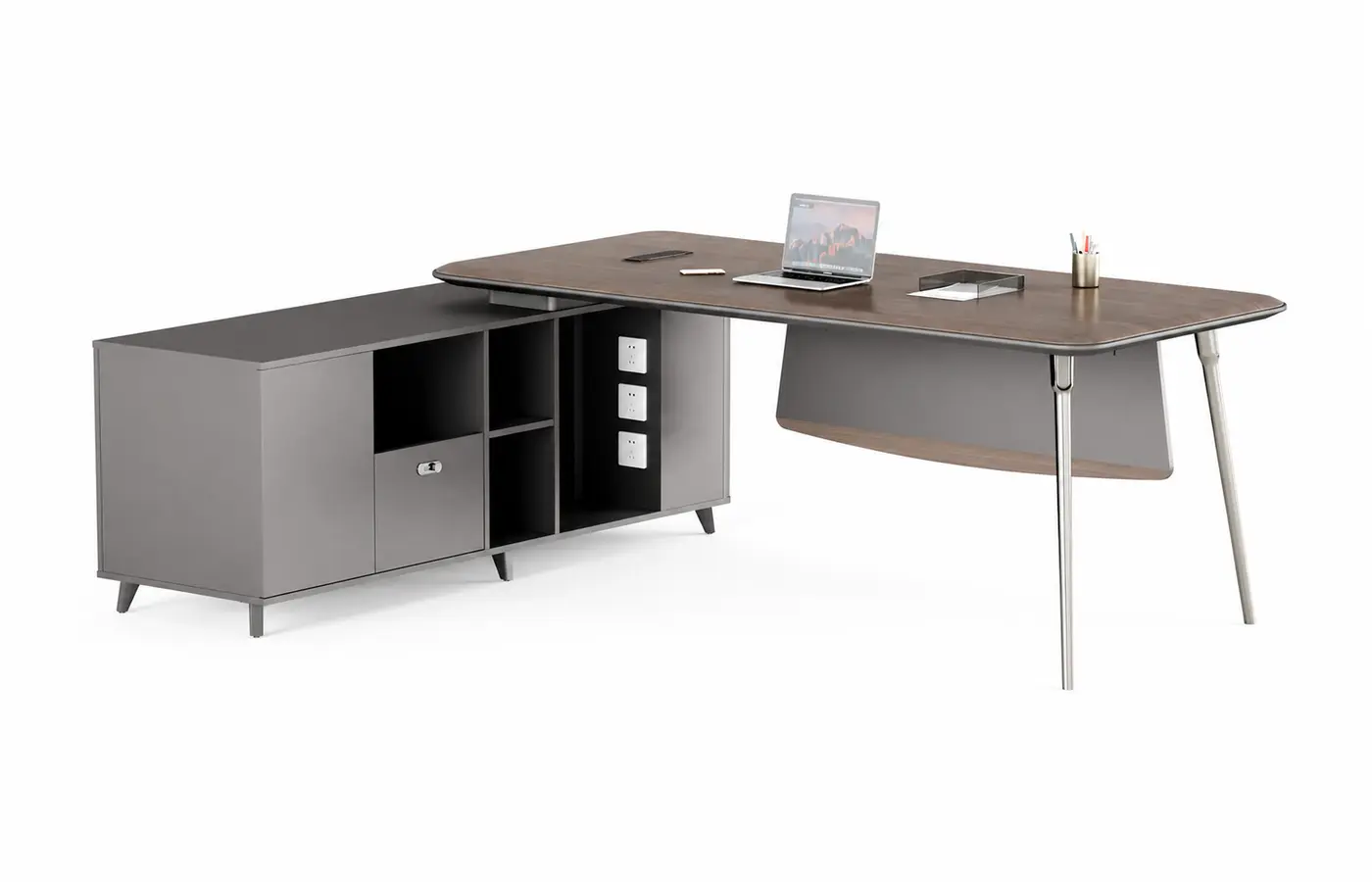 DY-D2022 executive office desk, product view 2