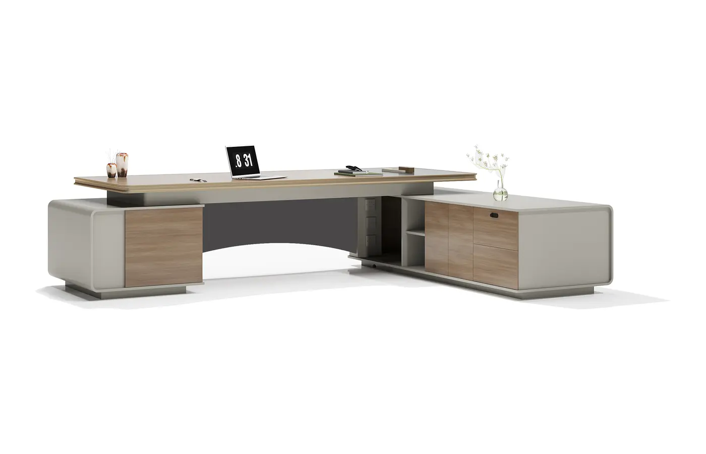 DY-QXD0132 executive office desk, product view 2