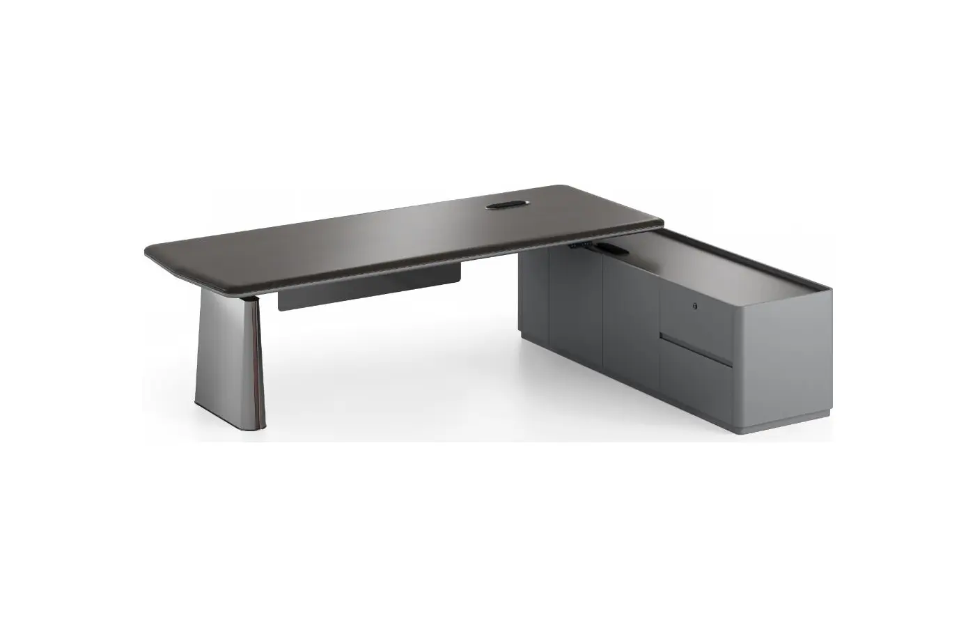 KJ-SHU-KMBT26-BL executive office desk, product view 2