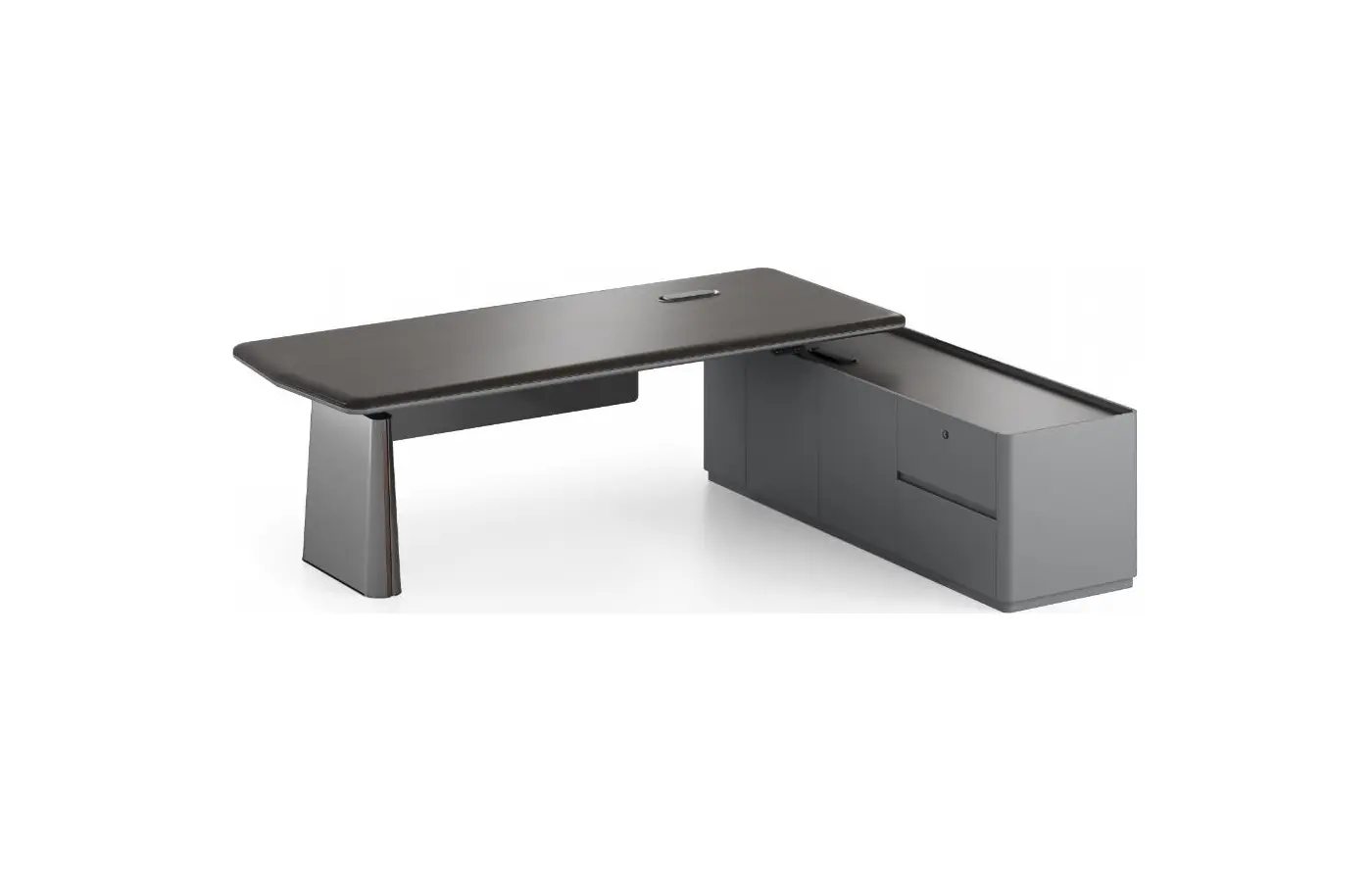 KJ-SHU-KMBT26-BL executive office desk, product view 4