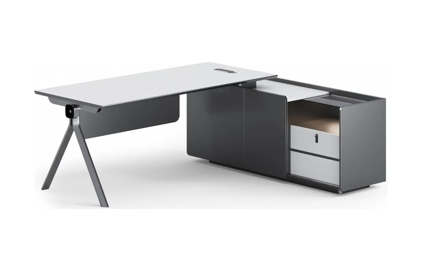 KJ-XHU-KBBT22-L executive office desk, product view 4