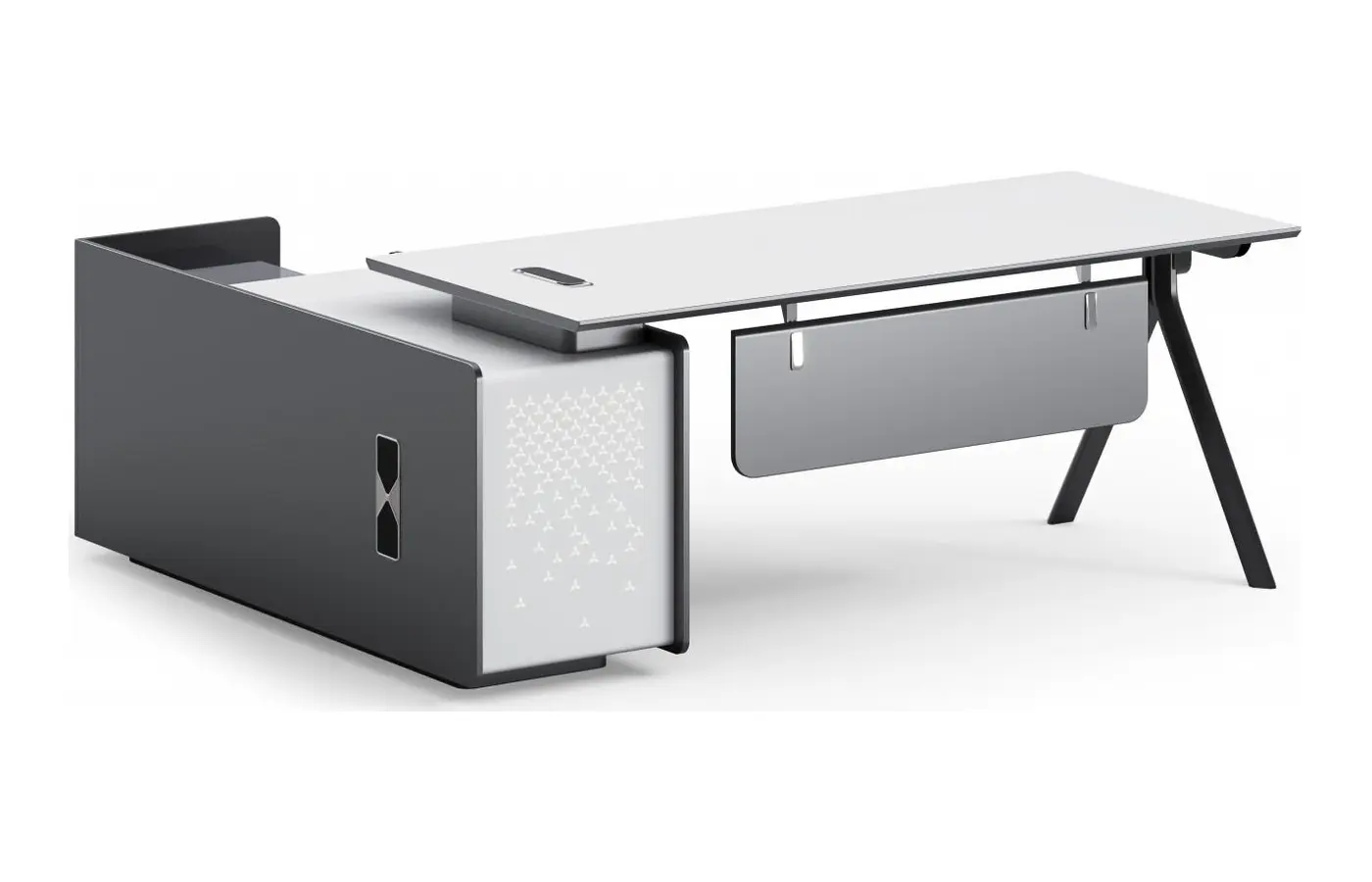 KJ-XHU-KBBT22-L executive office desk, product view 5