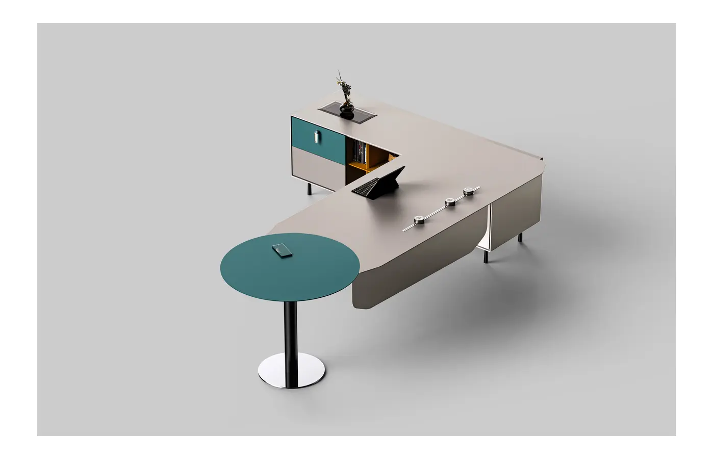 MG-X·Yan-01 executive office desk, product view 2