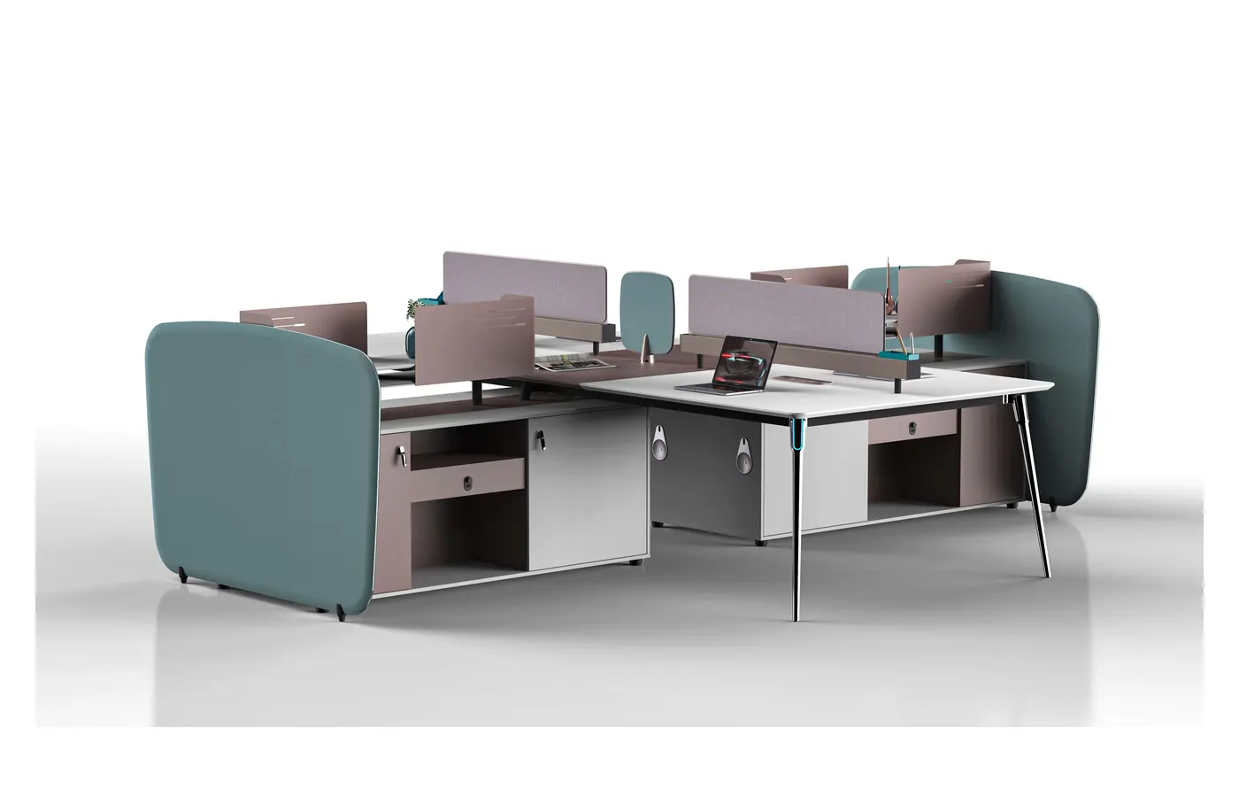 FB01-P06-4 commercial staff desk, product view 3