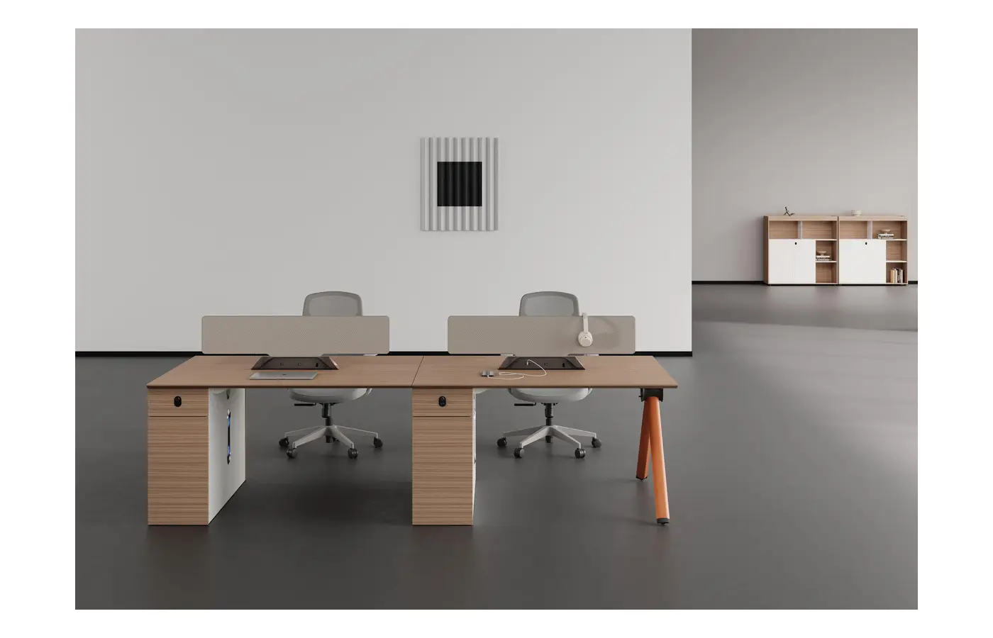 FL-P02-2A commercial staff desk, product view 2