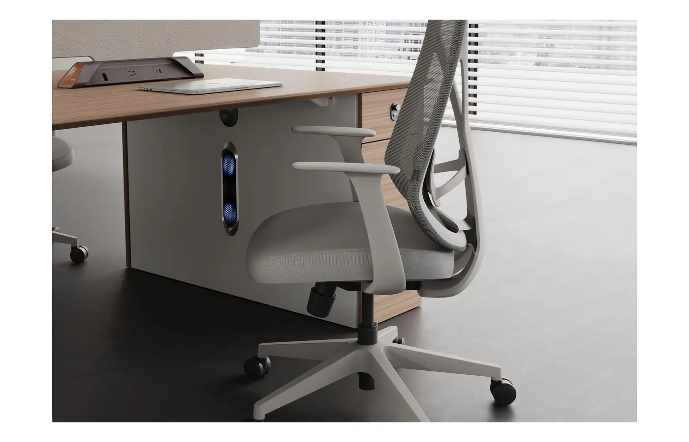 FL-P02-2A commercial staff desk, product view 4