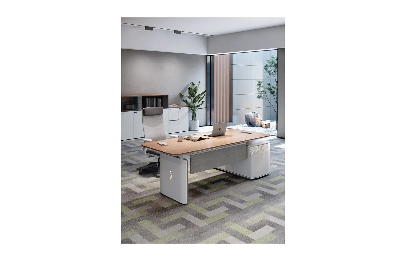 GA-M-101SS executive office desk, product view 3