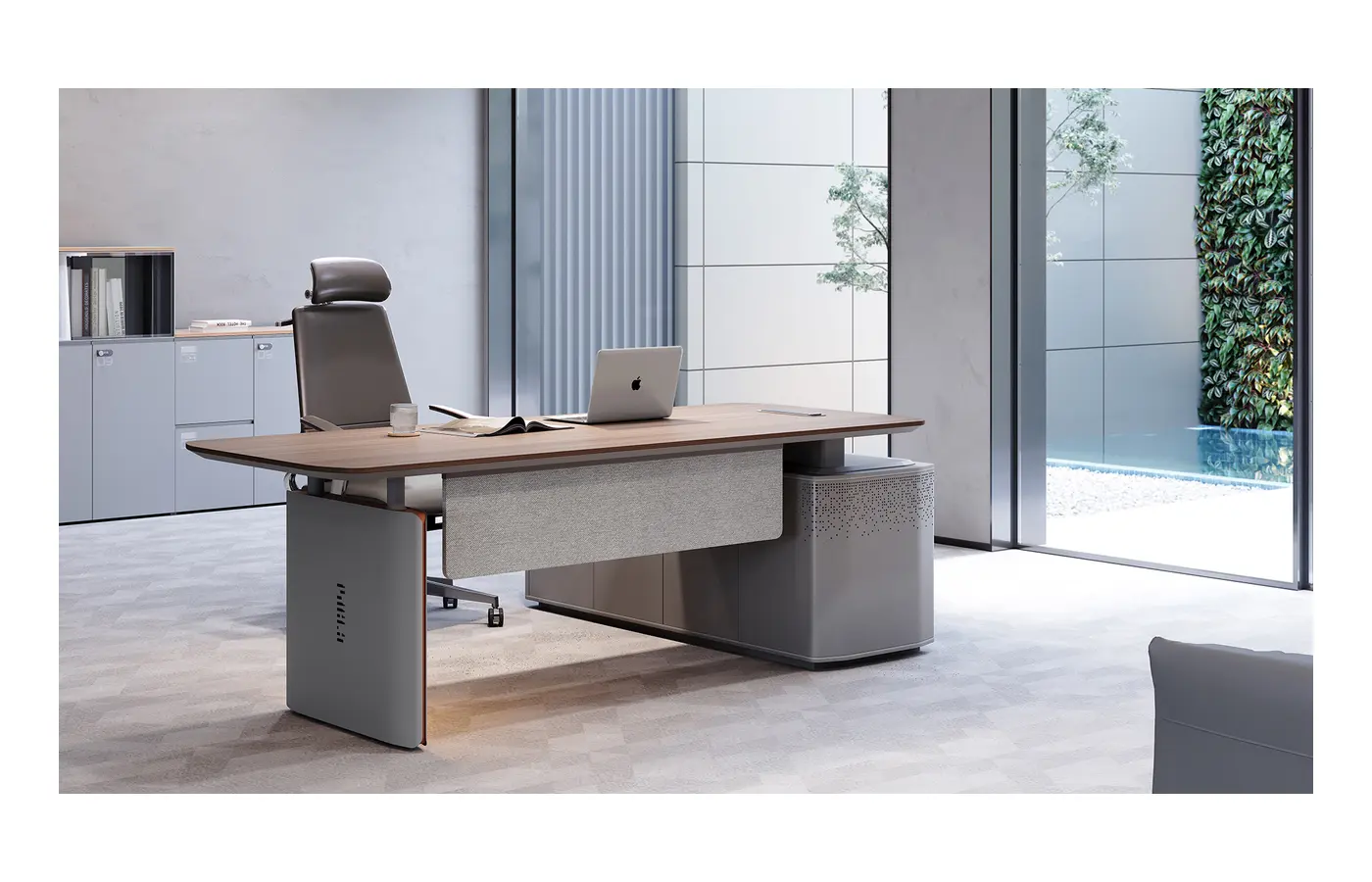 GA-M-101SS executive office desk, product view 4
