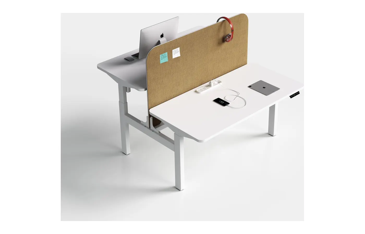 GC-P01D-2 Dual Electric Height-Adjustable Bench Desk, product view 3
