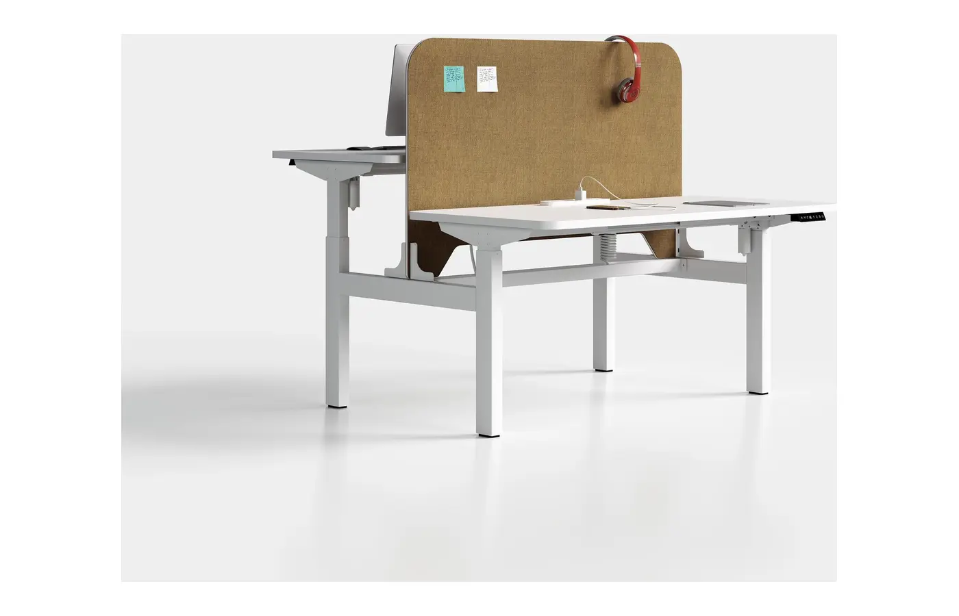 GC-P01D-2 Dual Electric Height-Adjustable Bench Desk, product view 7