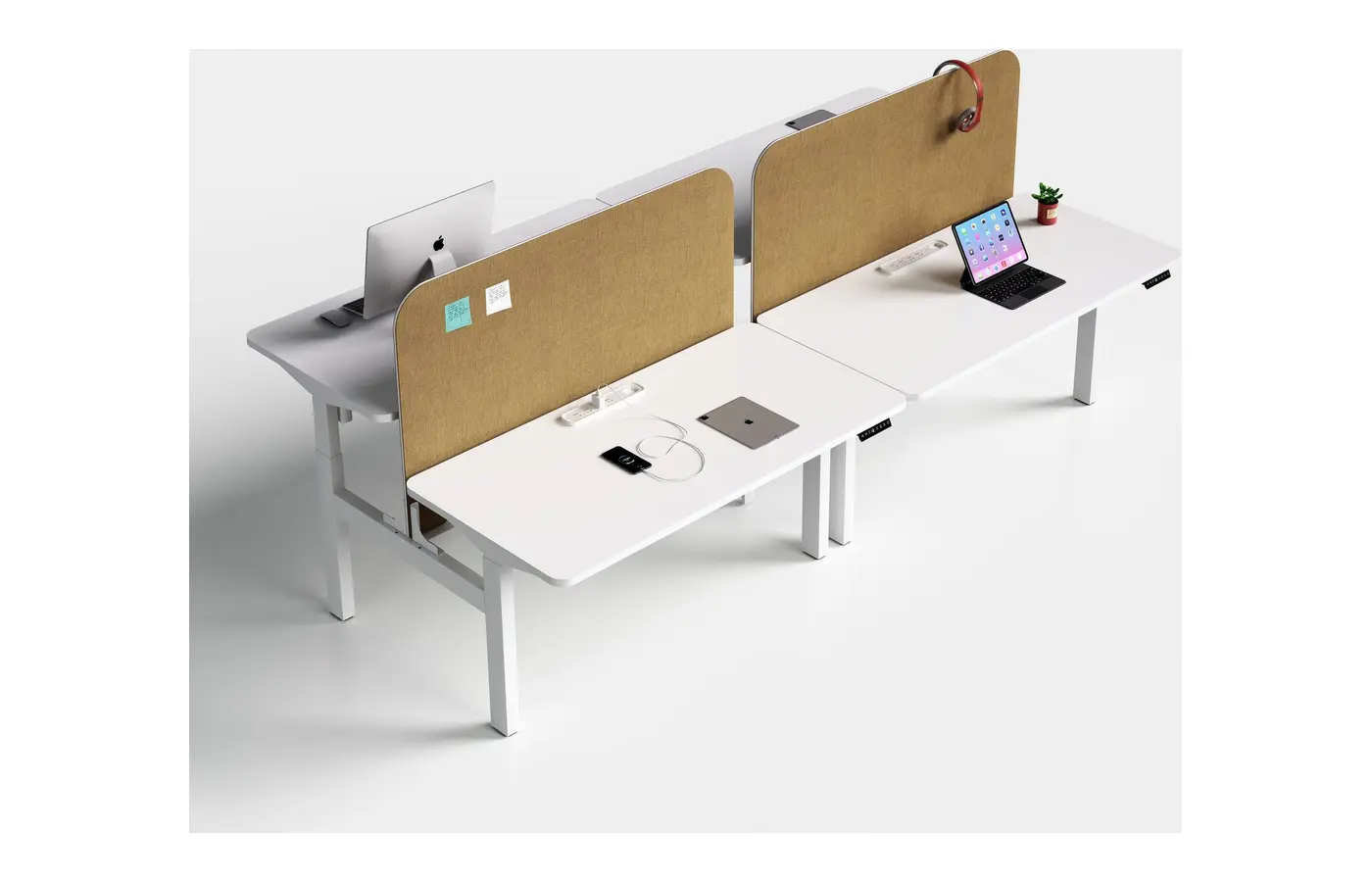 GC-P01D-2A Four-Person Height-Adjustable Workstation, product view 6