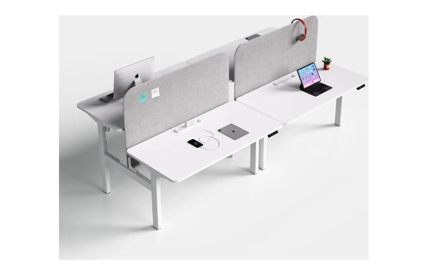 GC-P01D-2A Four-Person Height-Adjustable Workstation, product view 7