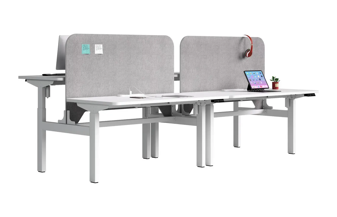 GC-P01D-2A Four-Person Height-Adjustable Workstation, product view 8