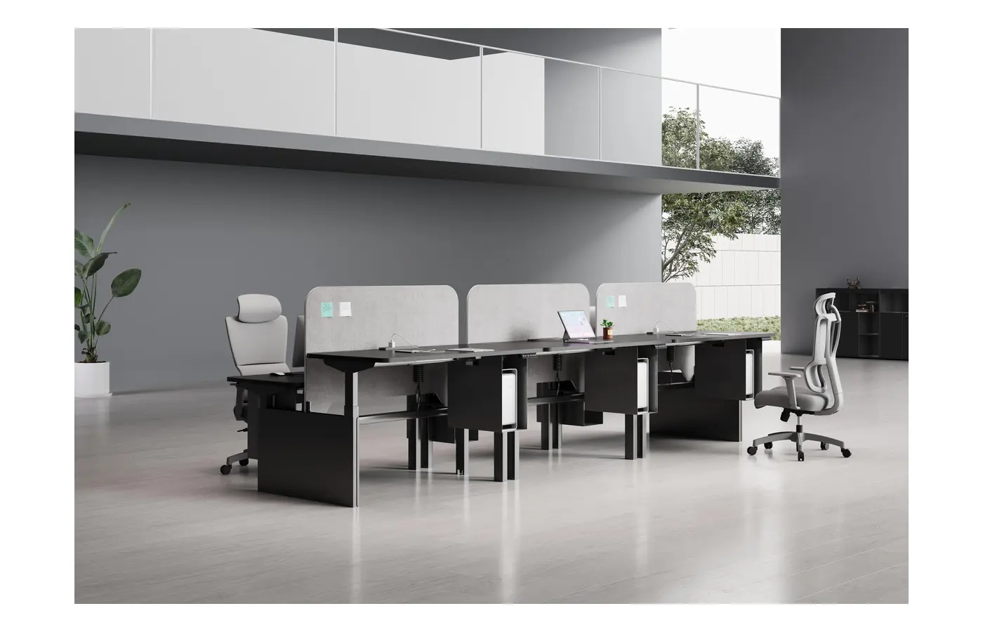 GC-P01S-4 commercial staff desk, product view 4