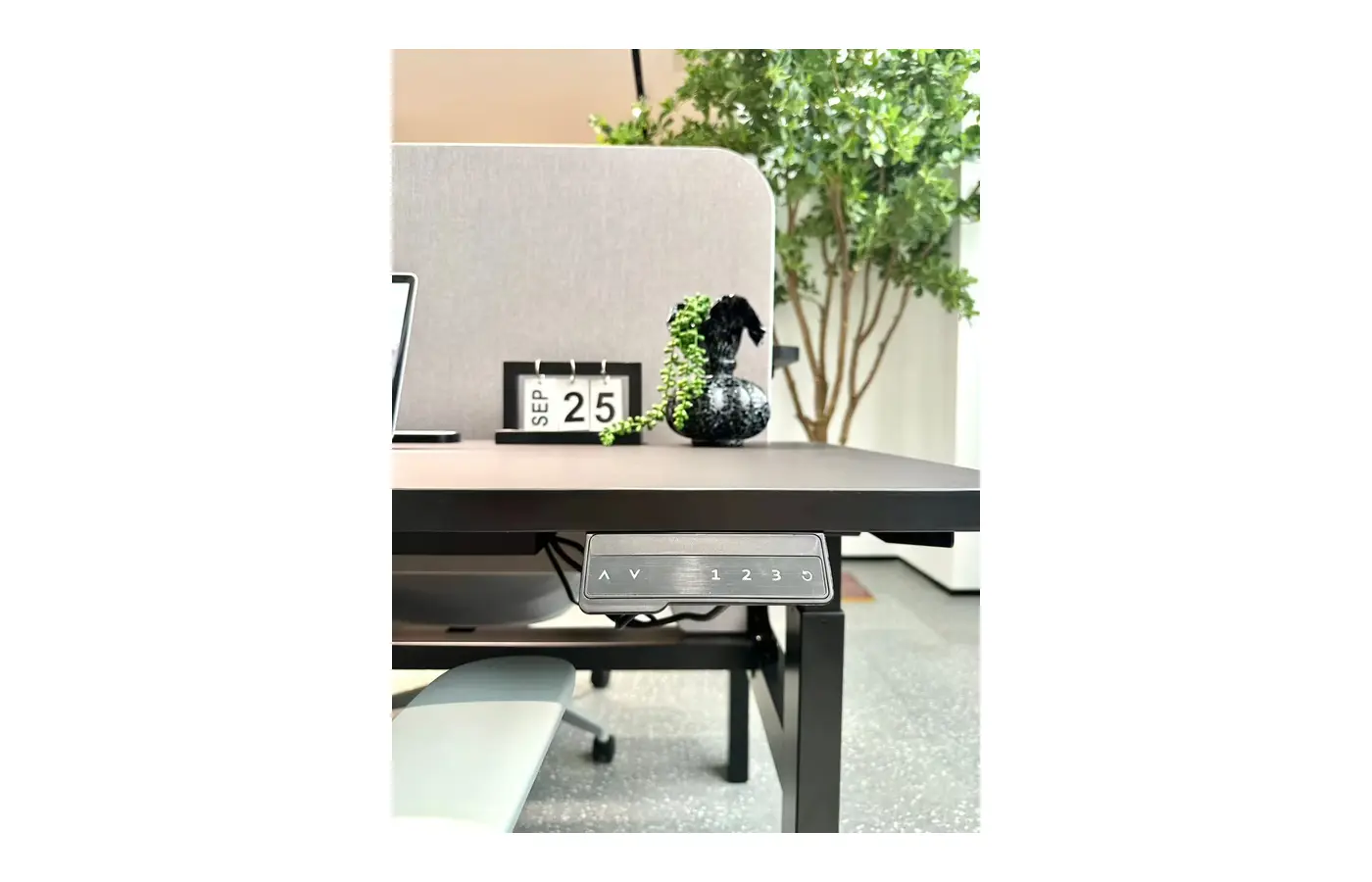 GC-P05D-2 Black Dual Height-Adjustable Bench Desk, product view 5