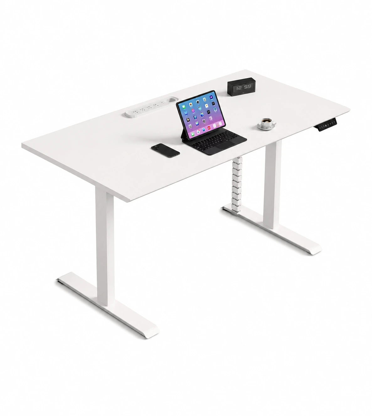 GC-P01D-1 white single-user electric height-adjustable desk