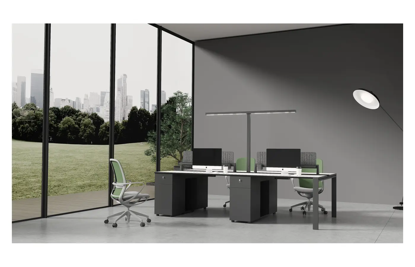 HM-P01-2 commercial staff desk, product view 2