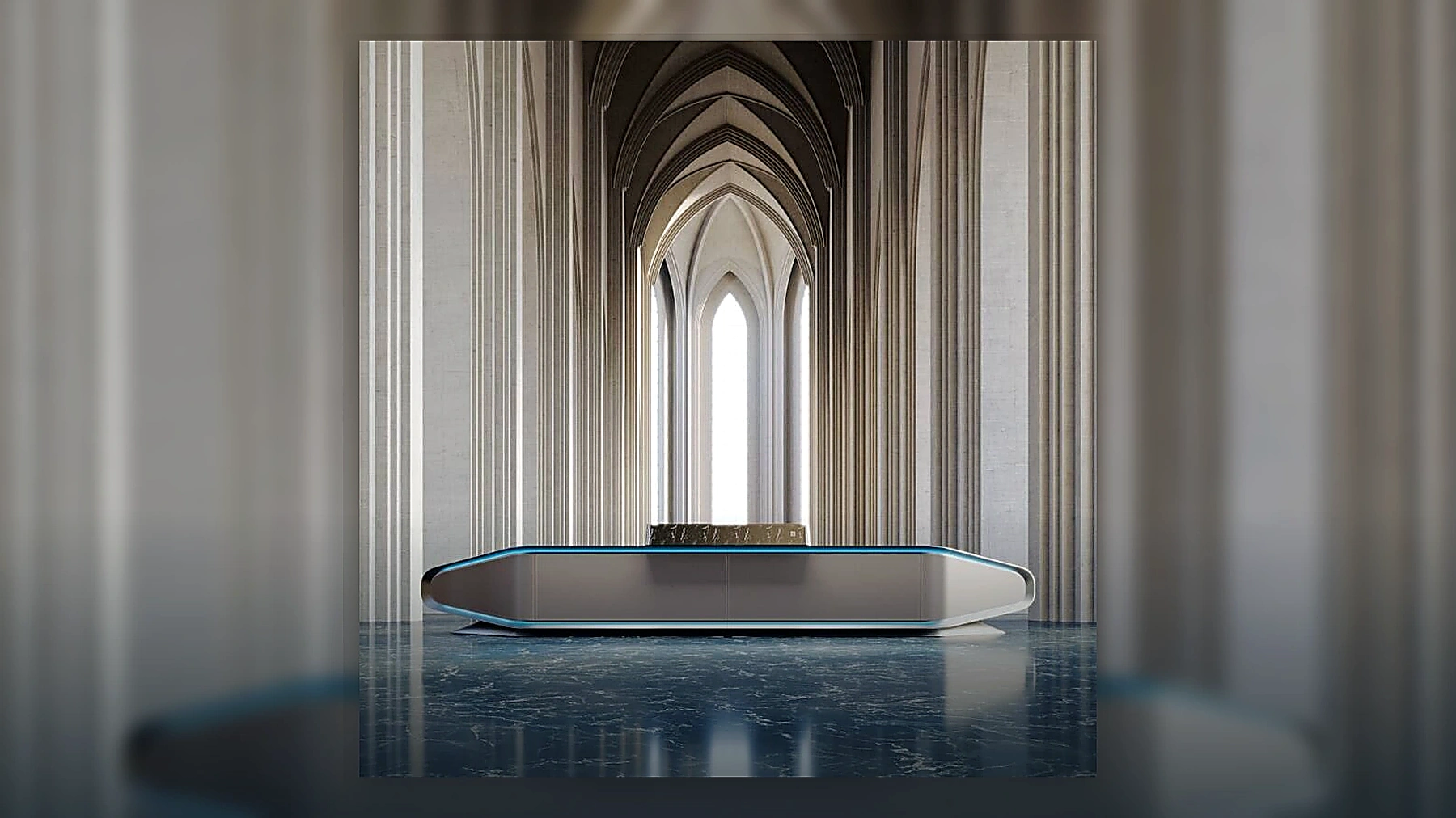 Contemporary office reception desk