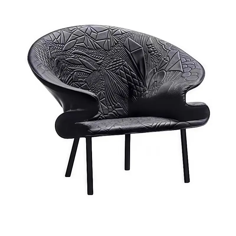 KY-X127 printed microfiber leather lounge sofa, product view 2
