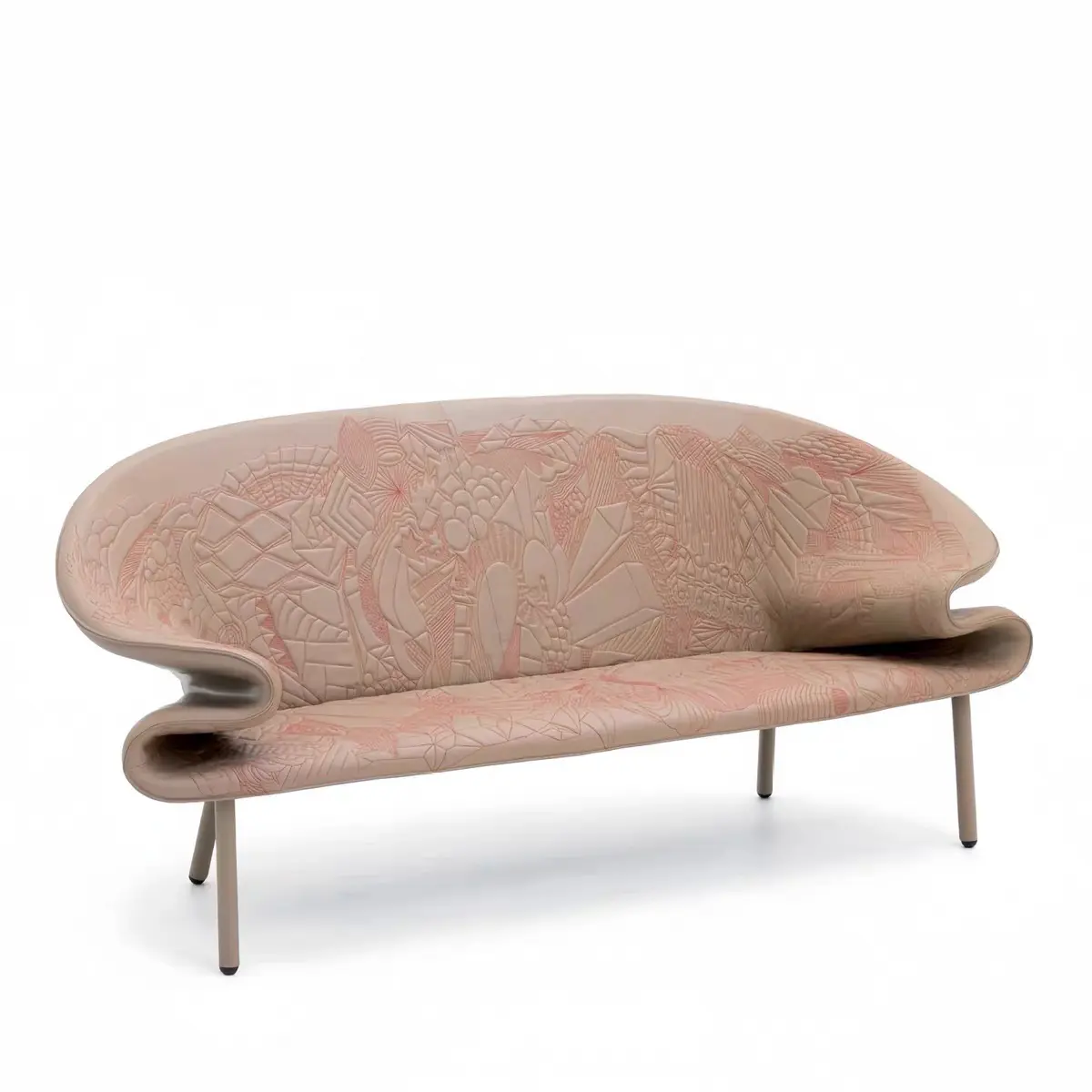 KY-X127 printed microfiber leather lounge sofa, product view 3