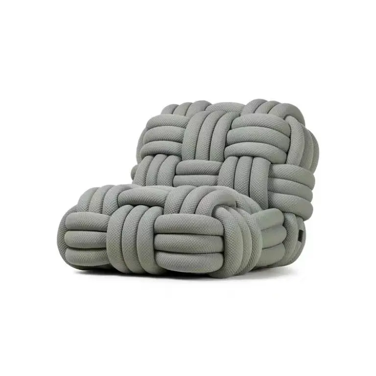 KY-X61 woven upholstered low lounge chair, product view 2