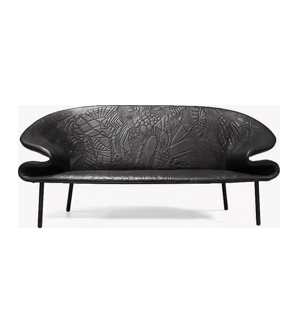 KY-X127 printed microfiber leather lounge sofa on white background