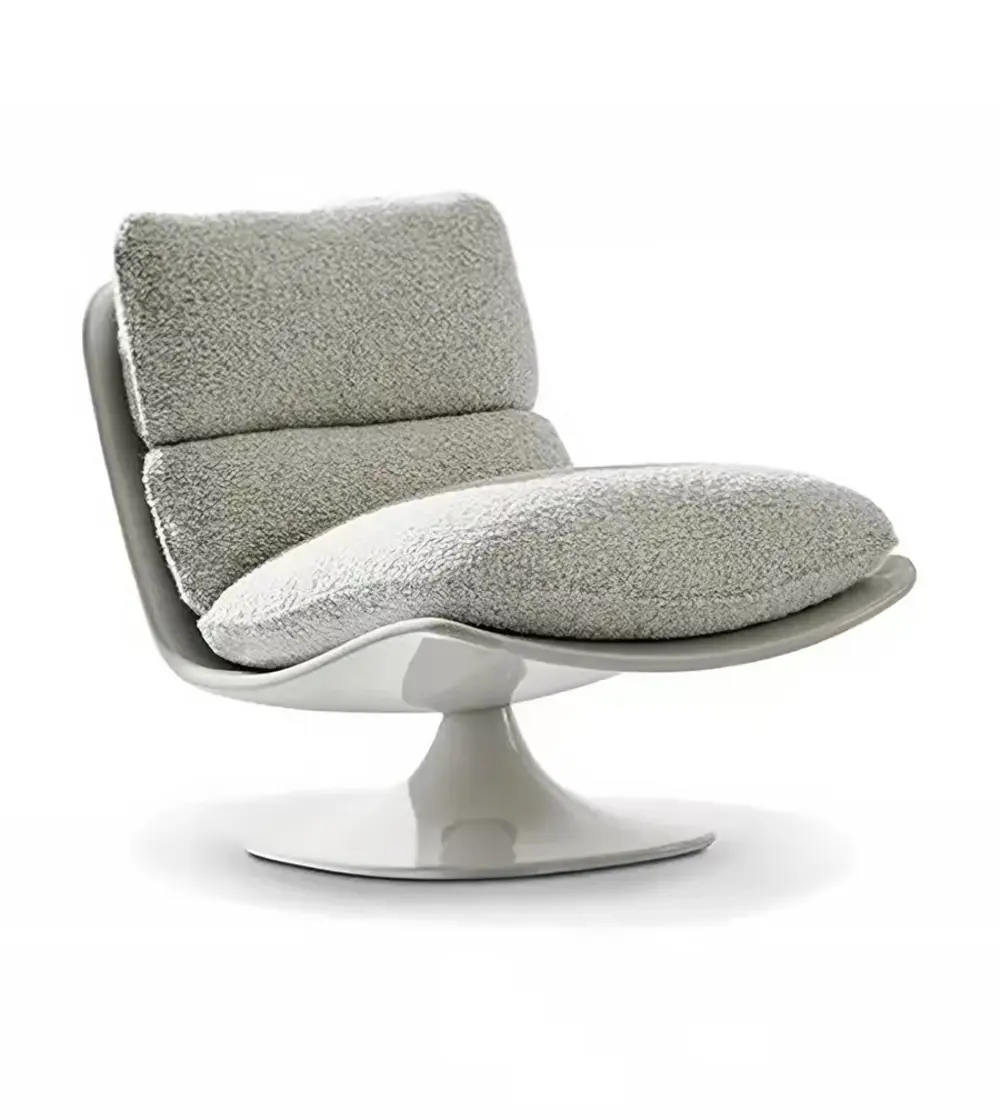 MD-MP113 swivel lounge chair and matching ottoman on white background