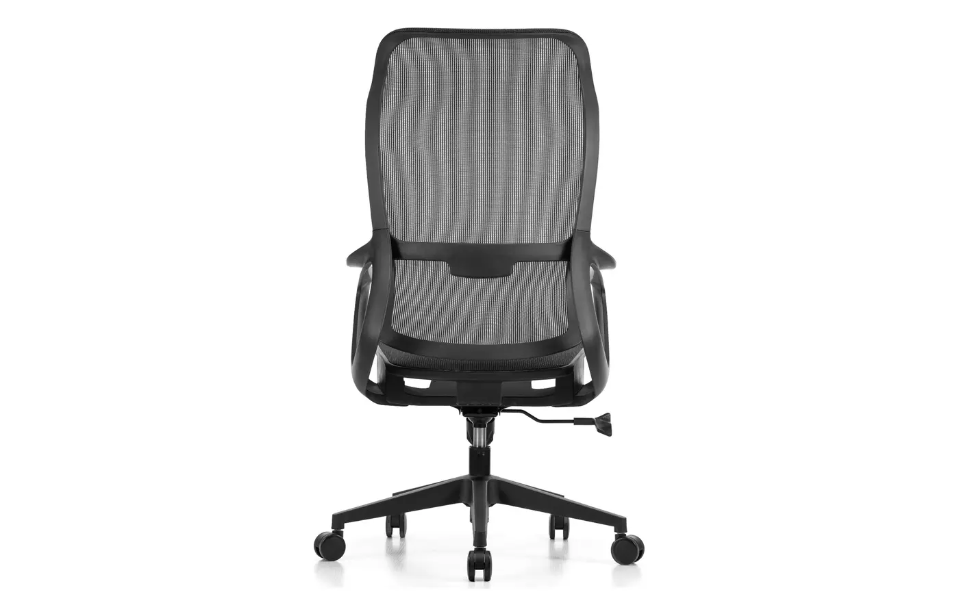 M15 black all-mesh ergonomic chair, rear view