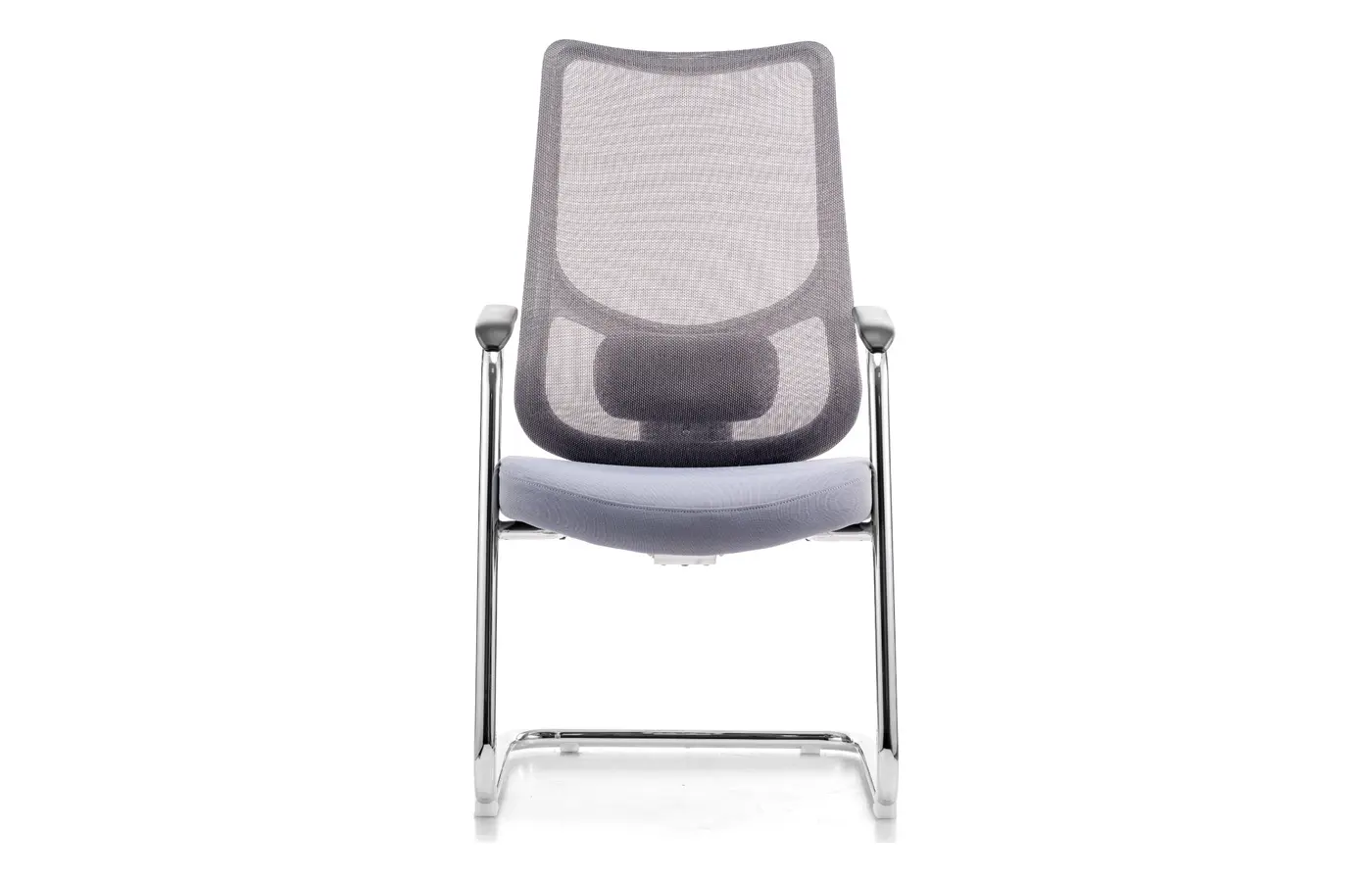 M36 mesh cantilever visitor chair, front view