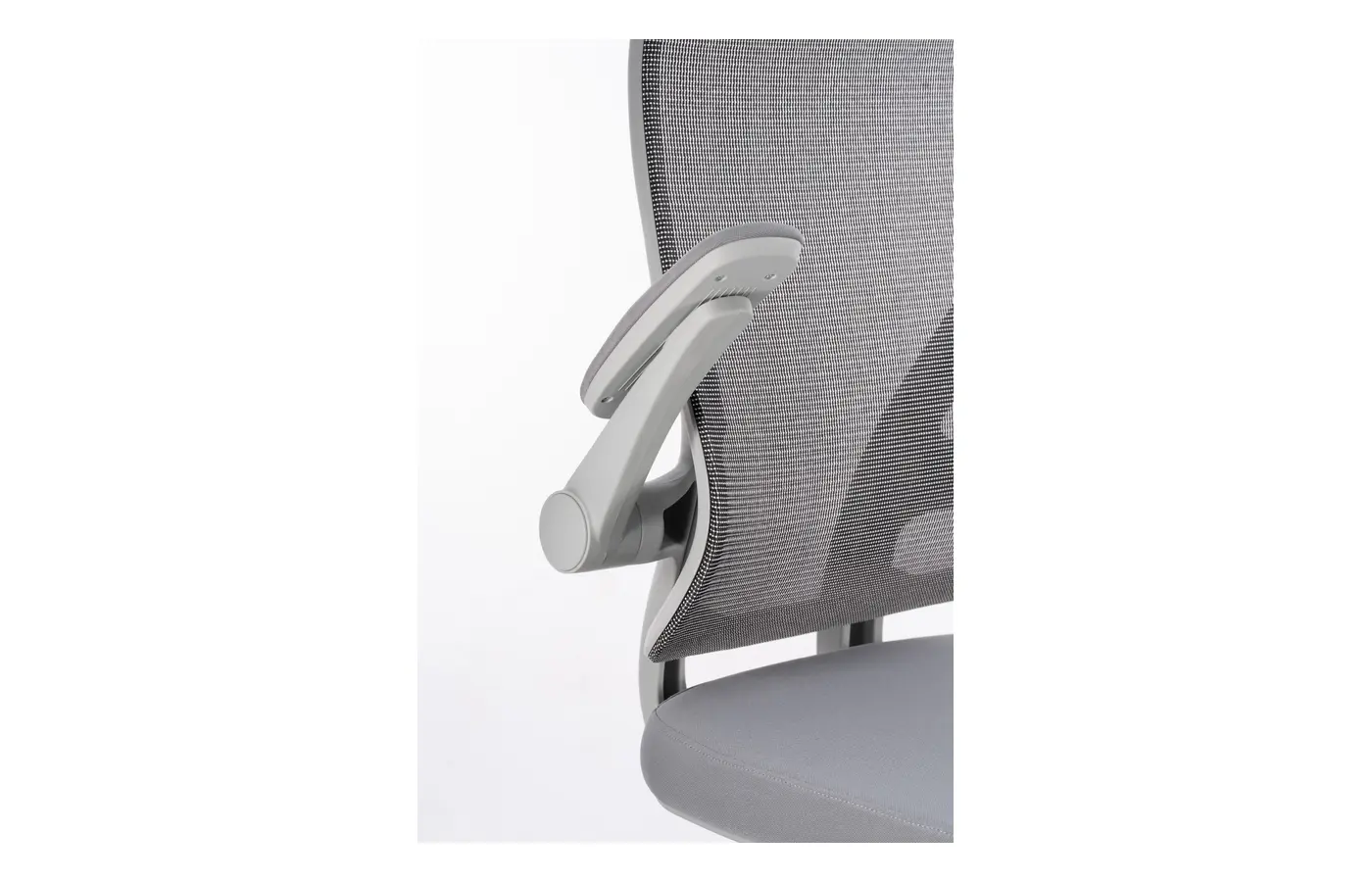 M98A mesh backrest and flip-up armrest detail