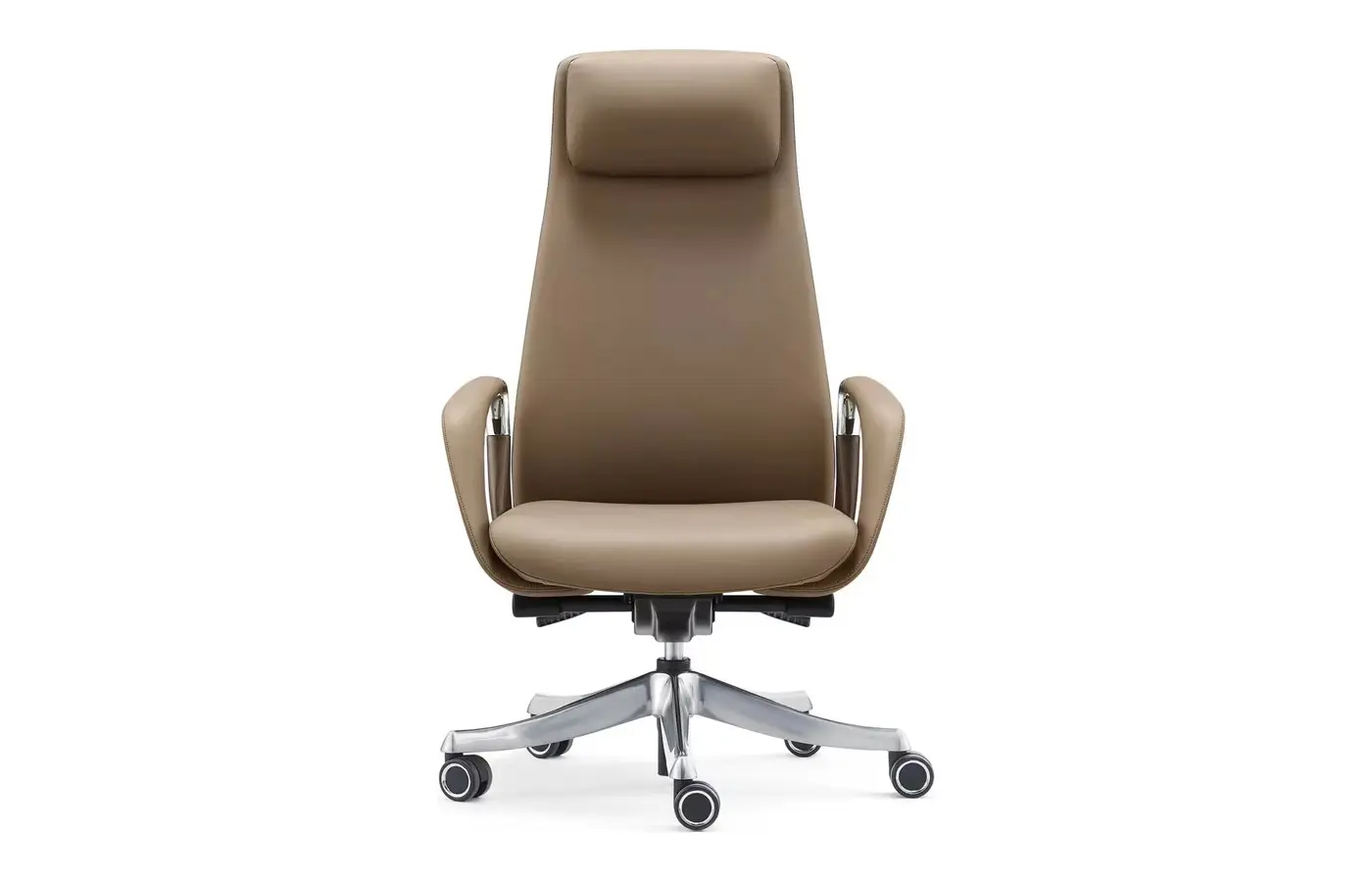 MD-2212 Adjustable-Headrest Executive Leather Chair, product view 2
