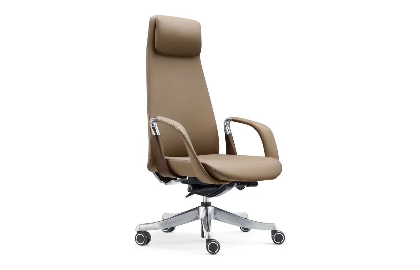 MD-2212 Adjustable-Headrest Executive Leather Chair, product view 5