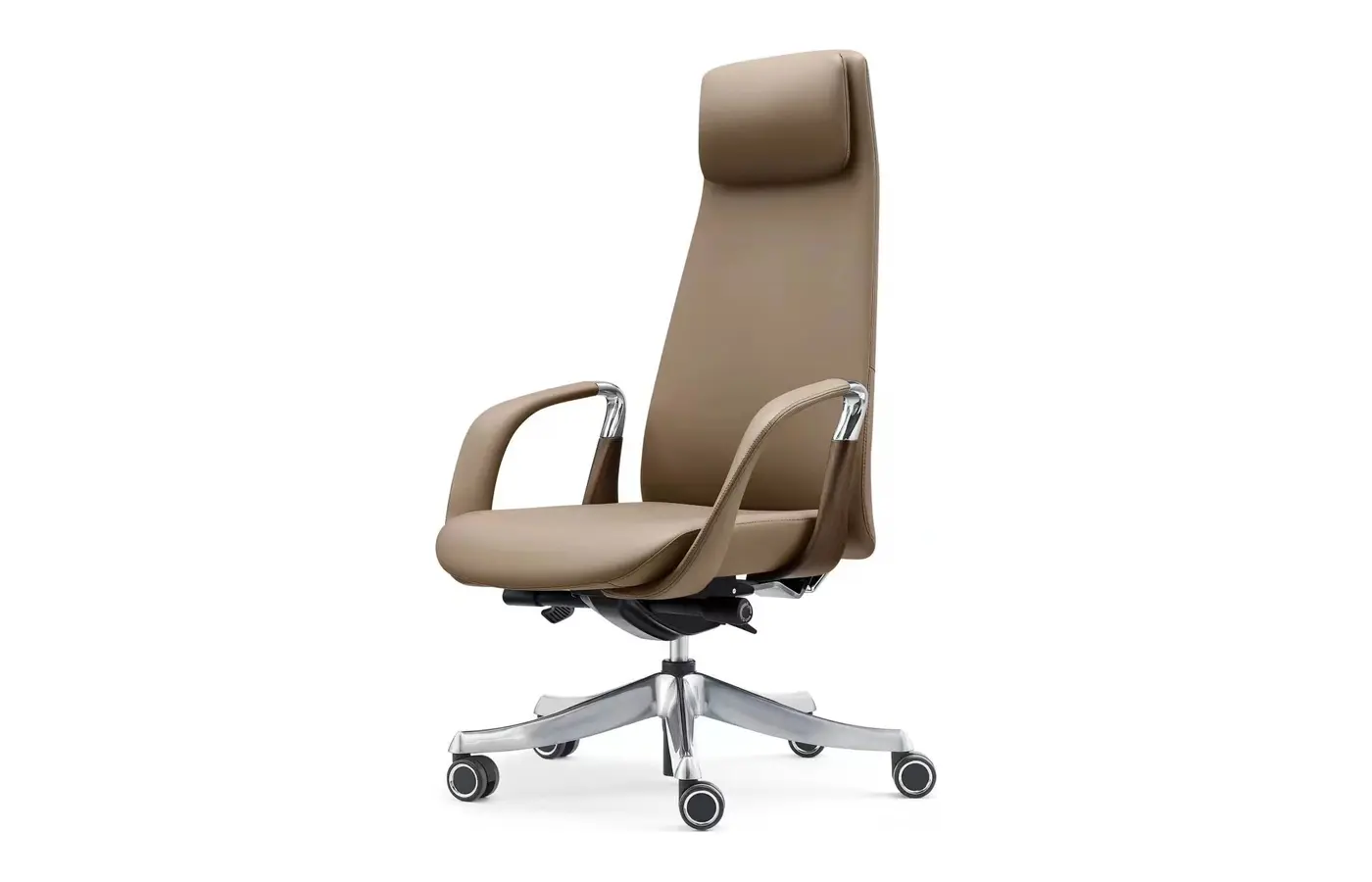 MD-2212 Adjustable-Headrest Executive Leather Chair, product view 6